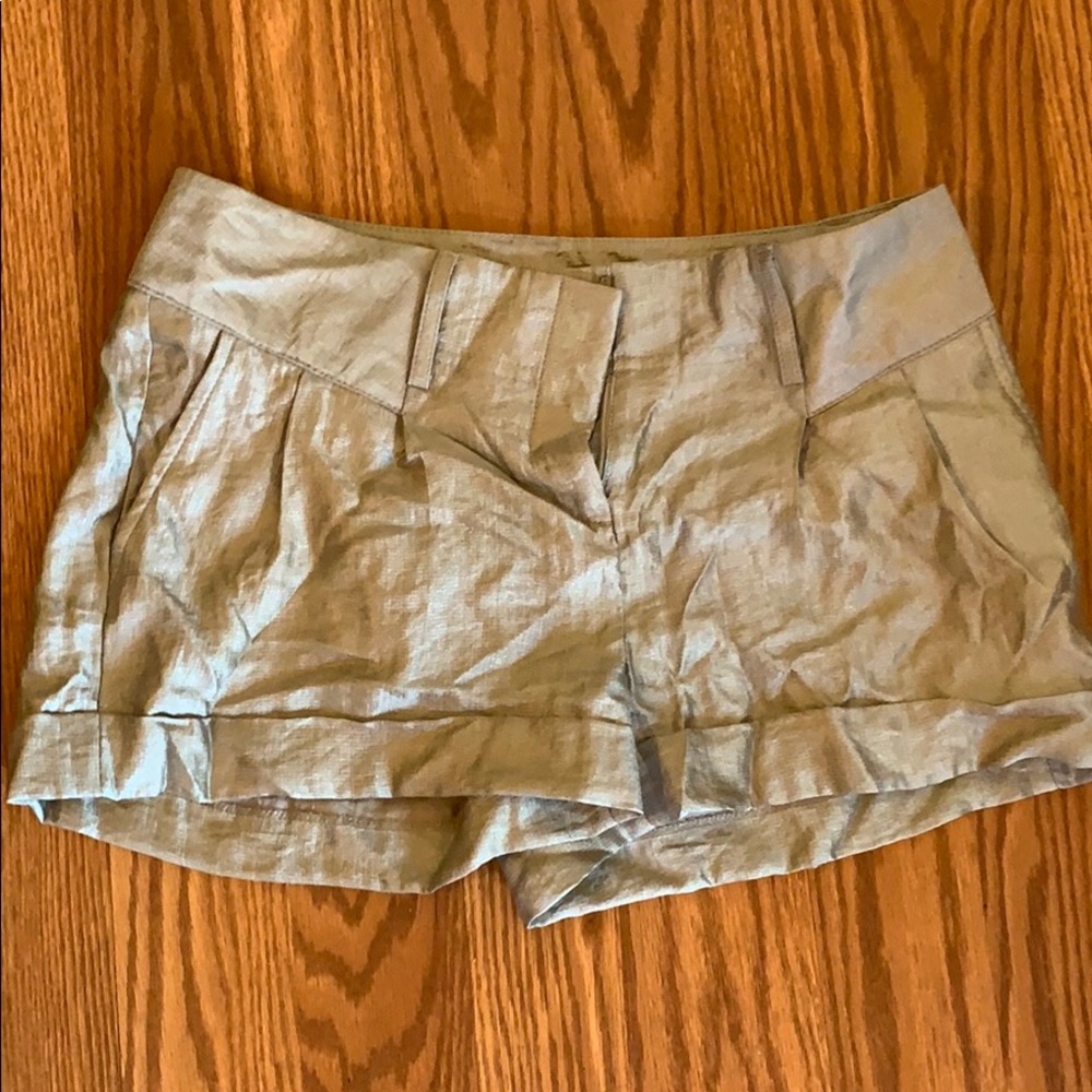 Silver/metallic shorts, worn once on NYE